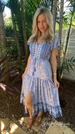 Boho Baby Blue Midi Dress