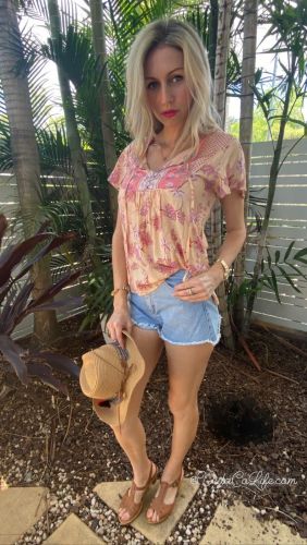 Boho Spring Top -Beautiful Floral Pattern